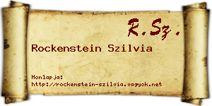 Rockenstein Szilvia névjegykártya