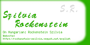 szilvia rockenstein business card